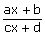 (ax+b)/(cx+d)
